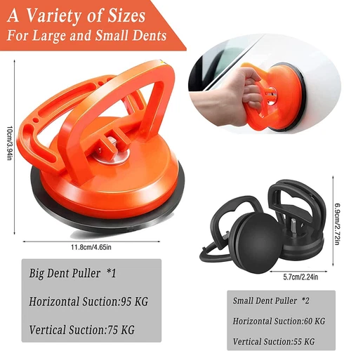 Up 3pcs Mini Dent Puller Car Bodywork Panel Suction Cup Repair Fix Removal Tool - Picture 4 of 10