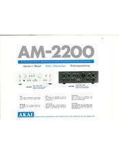 Akai AM-2200 Amplifier Owners Instruction Manual