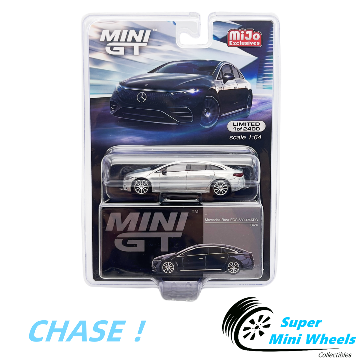 CHASE ! Mini GT 1:64 Mercedes-Benz EQS 580 4MATIC Black #694 | eBay