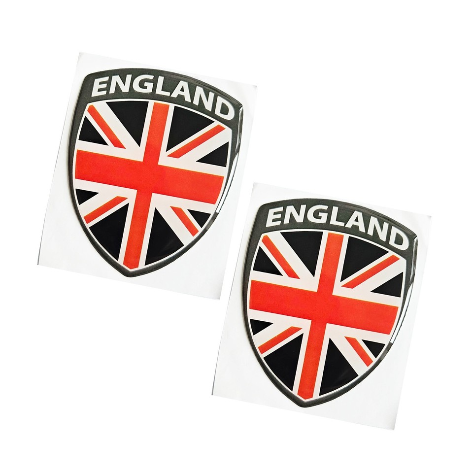 Union Jack England Gel Decal Sticker Wing Badge Pair eBay