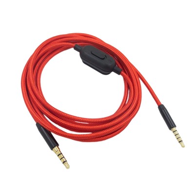 6.5ft Gaming Headset Audio Cable for Astro A10 A40 Audio Extension Cable Red