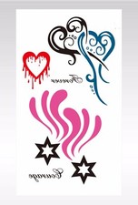 star heart temporary tattoo face decor sticker