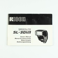 Ricoh Speedlite SL-301M - Flash Owners Manual - Instruction Booklet