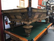 9' Brunswick Balke Collender Manhattan Antique Pool Table - Circa 1896 - SEQUOIA