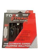 TorkStrap 2 pack M500 10' x 1'' Tork Spring Loaded Tie Down UNLIKE Ratchet Strap