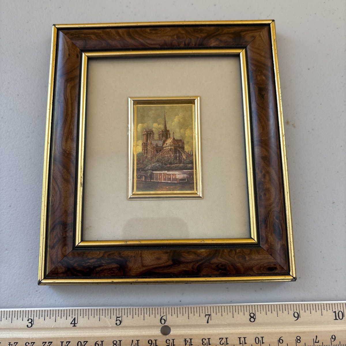 モナリザ、ノートルダム寺院 Gold Leaf 金箔 壁掛 23KGP Vintage Italian Foglia Oro 23 KT Gold Leaf Limited Edition
