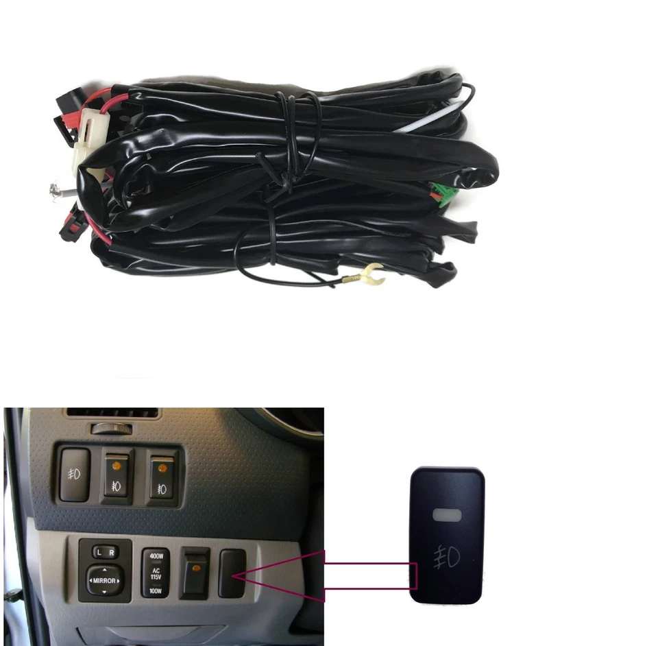 NEW FOG LIGHTS LAMPS KIT FITS FOR TOYOTA TACOMA 2016-2023 SR SR5 SAME AS OE - Image 4 of 4