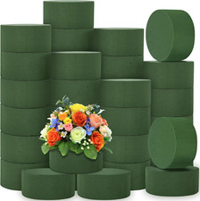 36 Packs round Floral Foam Blocks Green Wet Dry Flower Foam Bricks 3.15 Inch DIY