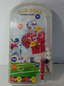 Nice, Vintage Wolverine NFL All Star Marble Game, Portable Pin Ball Game.