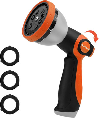 10 Pattern Garden Hose Nozzle Thumb Control Sprayer High Pressure Leak Free