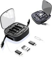 6-in-1 USB Charging Cable Set USB-A  USB-C to Type-C Micro USB Black