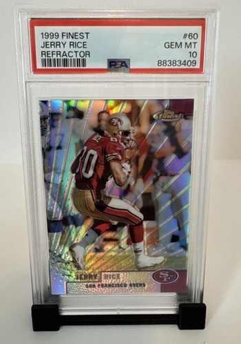1999 Topps Finest REFRACTOR JERRY RICE PSA 10 Gem Mint Low Pop 49ers Football