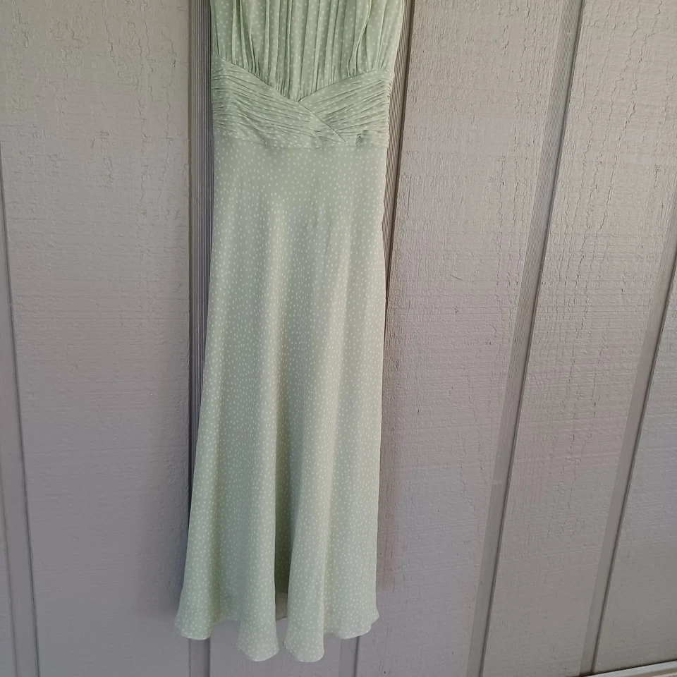 Женское шелковое миди-платье Adrianna Papell в горошек размер 6 женское свадебное для гостей - Изображение 4 из 4