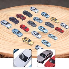 20Pcs Model Cars Painted Ornaments Realistic Diecast Mini Vehicle for Railway