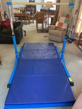 Cannons UK 2nd edition Folding Junior Pro Adjustable 3-5ft Horizontal Bars Blue