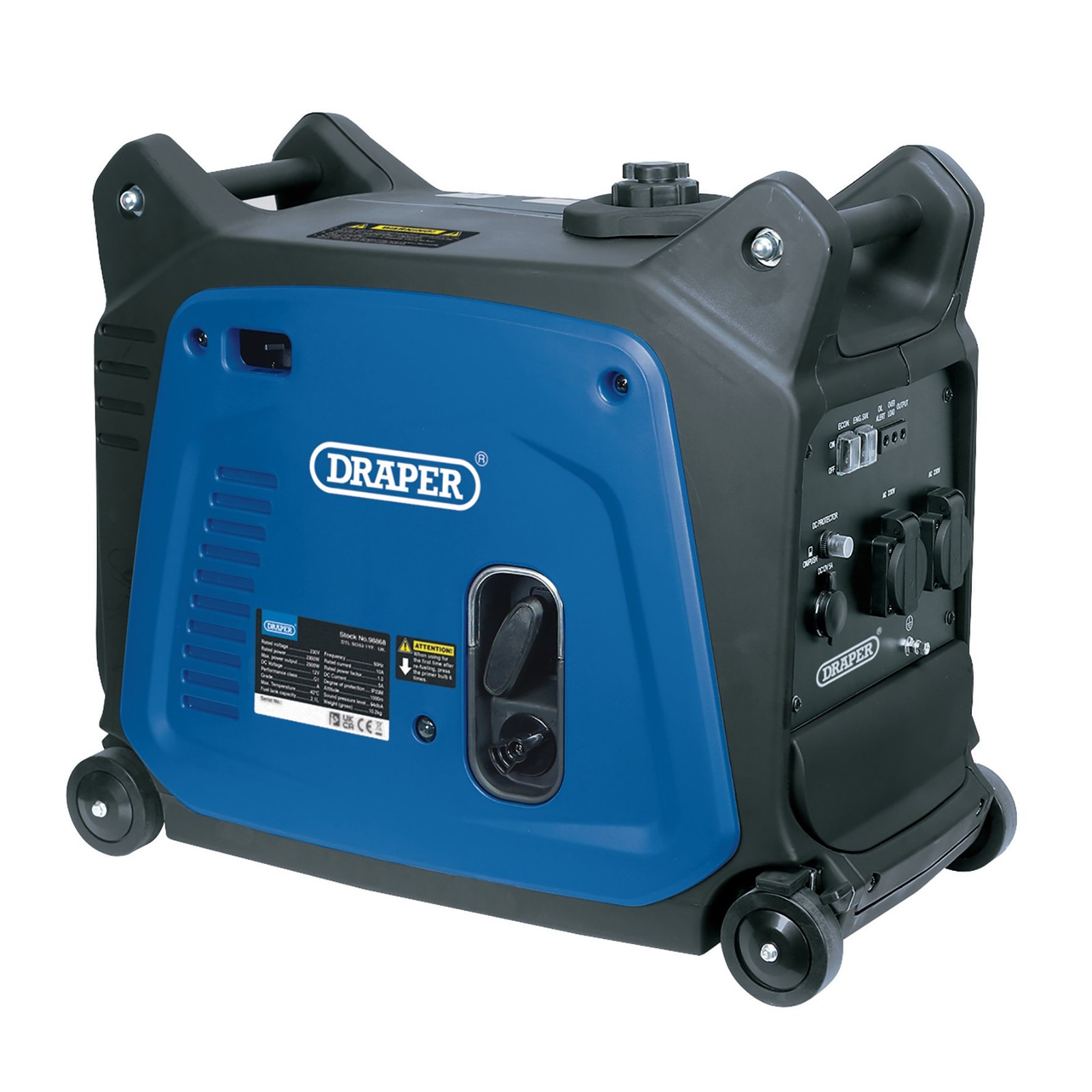 DRAPER Petrol Inverter Generator, 2800W [95198] - Image 2