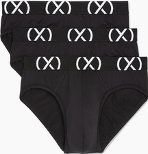 2 X IST mens Sport Micro 3 Pack No Show Briefs Black Large USA