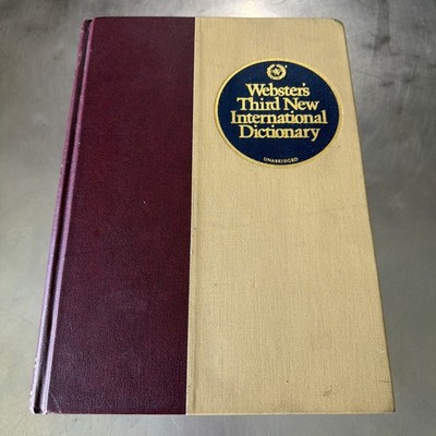 For Webster s Third New International Dictionary Unabridged 3rd Edition HC