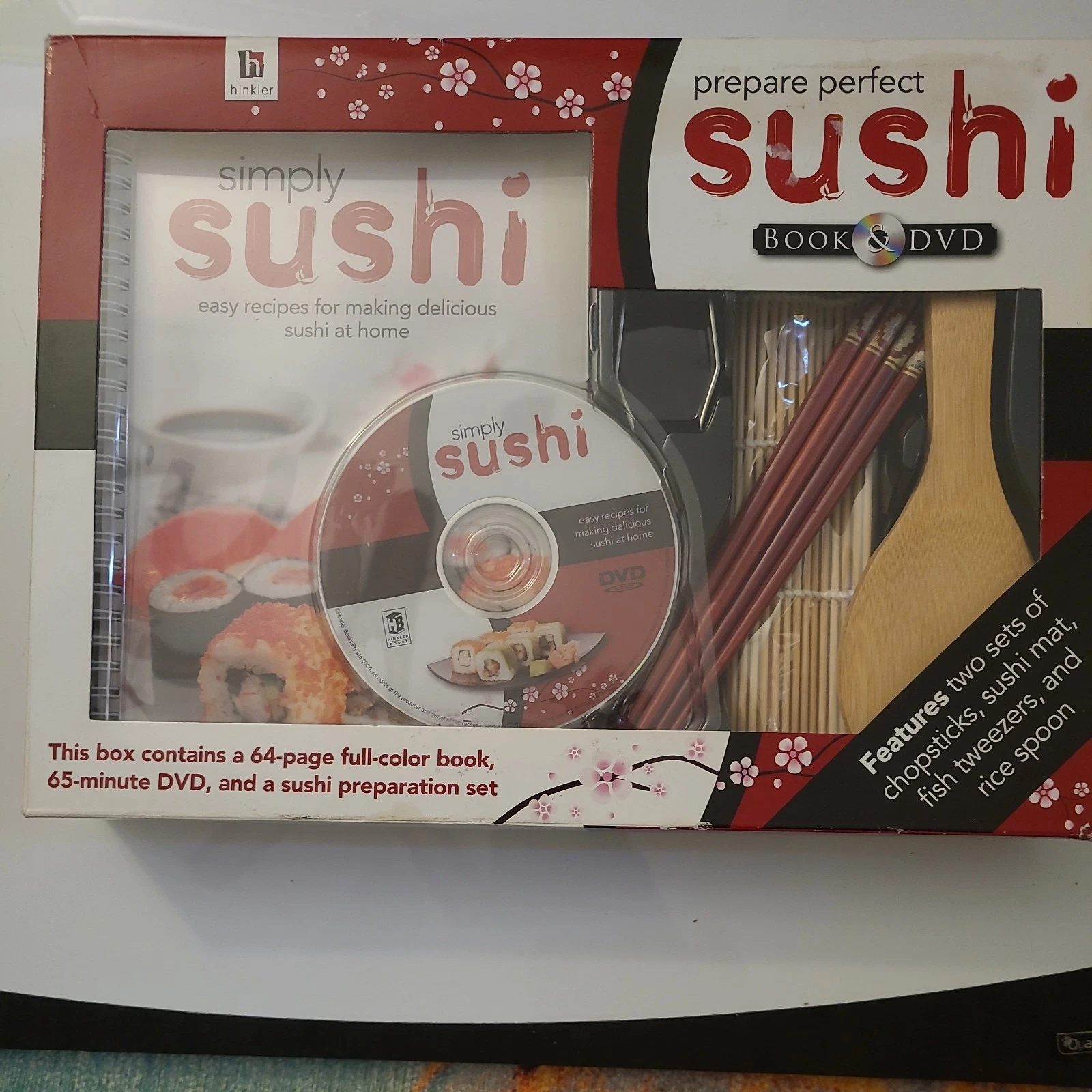 Simply Perfect Sushi Preparation Kit Complete with Recipe Book DVD Bamboo Tools