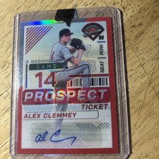 2024 Panini Prospect Edition #200 Alex Clemmey - Holo Signature Ticket Red /199