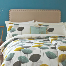 SANDERSON KING Duvet Cover + 2 Pillowcases DANDELION CLOCKS  in Chaffinch BNIP