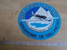 Autocollant AIR MONT BLANC -AÉRODROME DE SALLANCHES