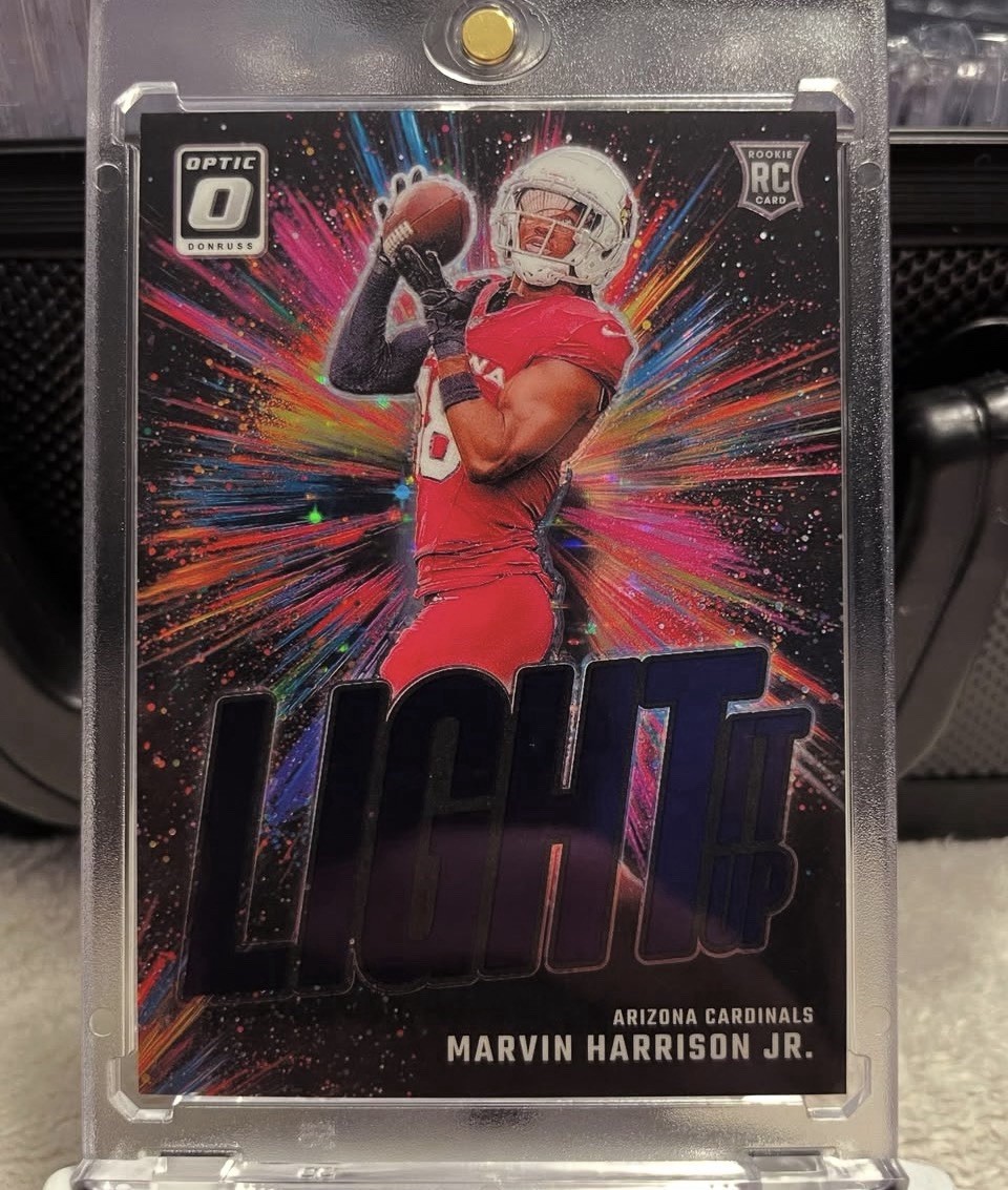 Marvin Harrison Jr. Panini Donruss Optic Light It Up #4 Purple Stars