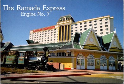 Laughlin Nevada Ramada Express Engine No 7 Continental Postcard A346