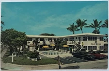 Santa Barbara Apartments Vintage Postcard | Lauderdale By The Sea, Florida, Pool