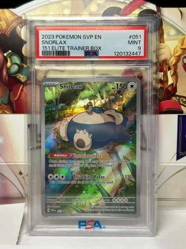 2023 POKEMON SVP EN-SV BLACK STAR PROMO 151 ELITE TRAINER BOX #051 SNORLAX PSA 9