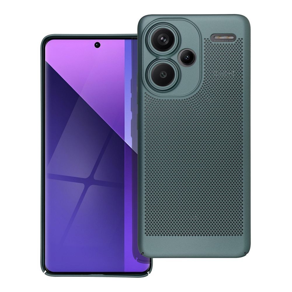 BREEZY CUSTODIA TRAFORATA BACK COVER SHEL GREEN PER XIAOMI REDMI NOTE 13 PRO+ 5G