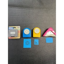 Lot of 4 Paper Punches Varied Brands, Heart Border, Star, floral, Corner Rounder