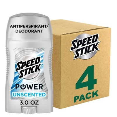 Speed Stick Men's Antiperspirant Deodorant, 3 Ounce (Pack of 4), White 