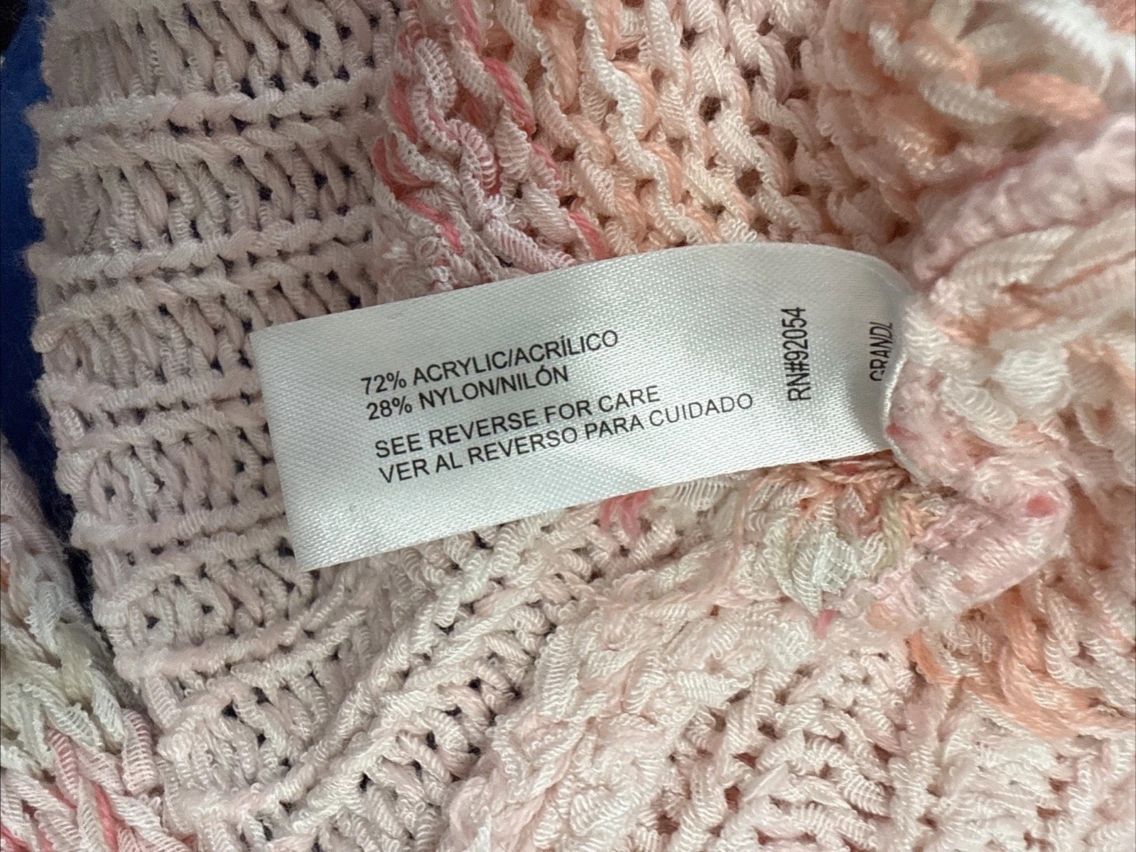 Carolyn Taylor Pink Multicolor Knit Long Sleeve Pullover Sweater Small Cozy image 9