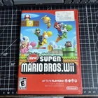 New Super Mario Bros. Wii (Nintendo Wii, 2009) Case Cover Disc -No Manual TESTED