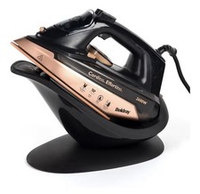 Beldray 2-in-1 Cordless Steam Iron, + Stand 2600W, Ceramic Soleplate, Rose Gold