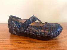 ALEGRIA Paloma JIL 321 Rave On The Nile 38/8-8.5 Shimmer Mary Jane Shoes-Mint 