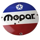 Vintage Mopar Chrysler Porcelain Sign - Automobile Plymouth Gas Pump Ad Sign