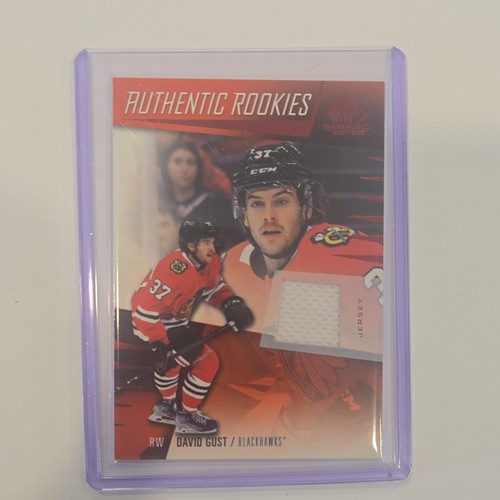Upper Deck SP Game Used Authentic Rookies David Gust #258 Blackhawks Jersey RC