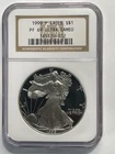 1999-P Proof $1 American Silver Eagle NGC PF69UC Brown Label