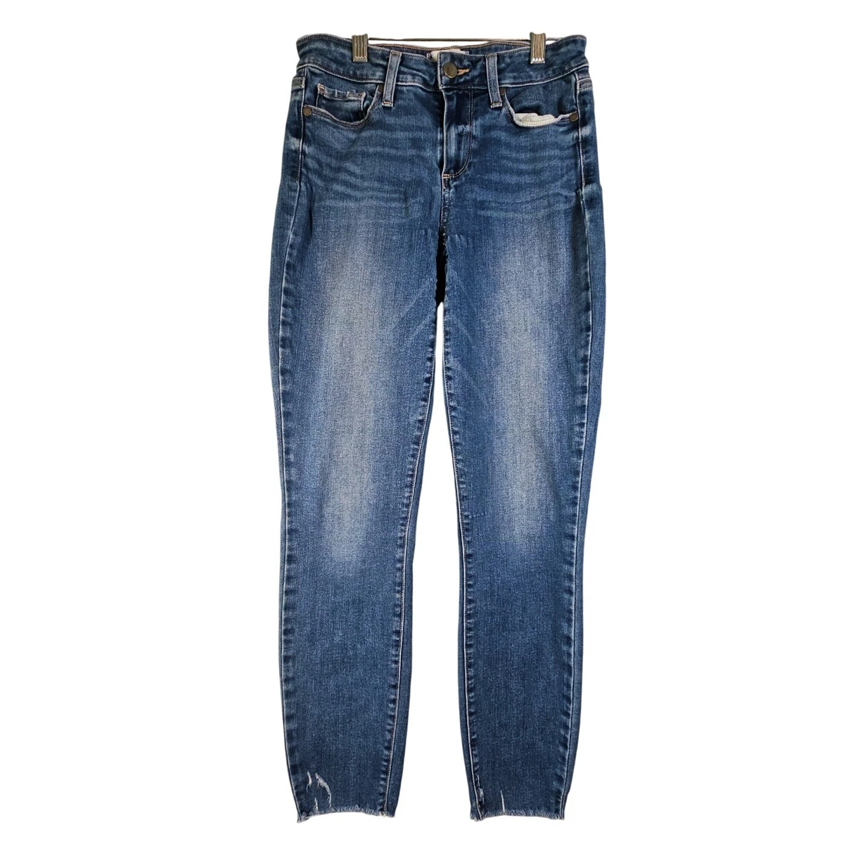 Jean Skinny Paige 'Verdugo' Effiloché – Blanc Oleander Taille 29 – Neuf Avec Étiquette