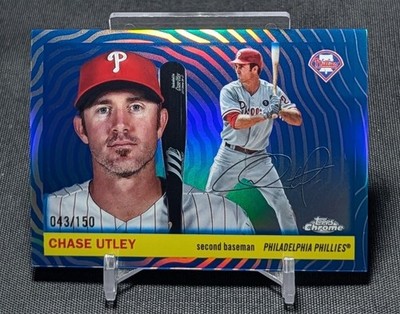 Chase Utley Blue Vibrations Refractor /150 2025 Topps Chrome Platinum Phillies