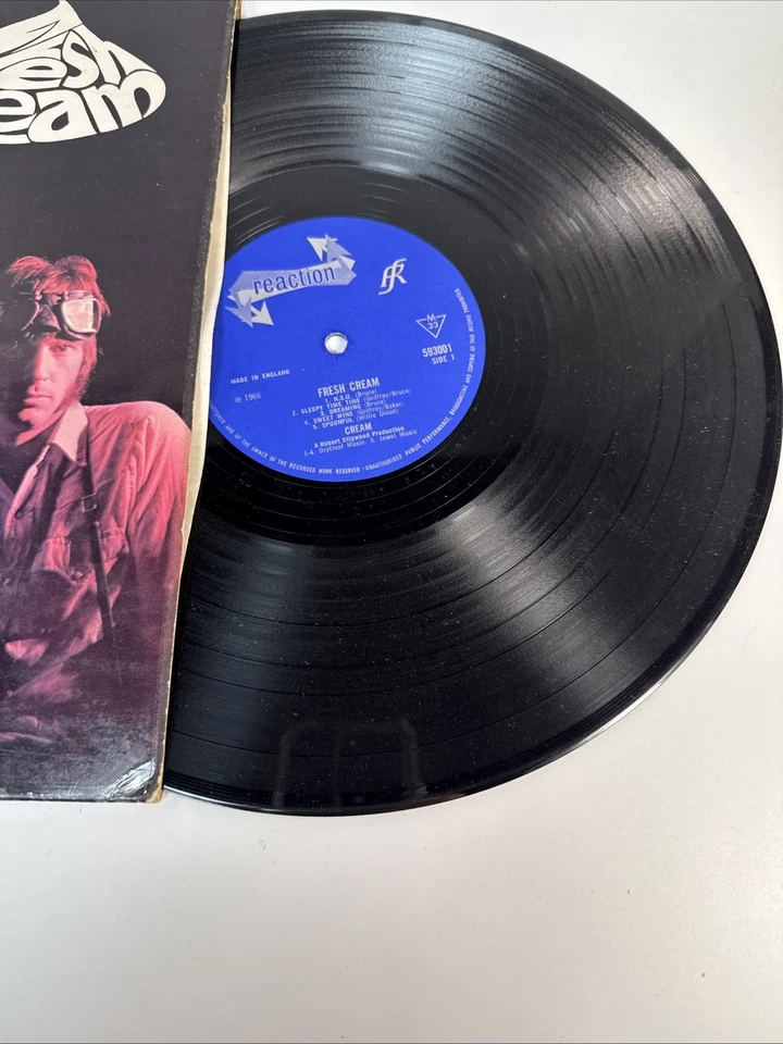 LP VINYL CREAM ALBUM FRESH CREAM REACTION 593001 UK 1ST MONO PRESS VG+/EX - Image 2 of 4