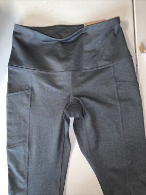 New Women’s Reebok Training Skinny Capri High Rise Leggins,dark gray XS  #309