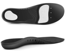Plantar Fasciitis Insoles Arch Support Men Women Inserts Orthotic Black XS