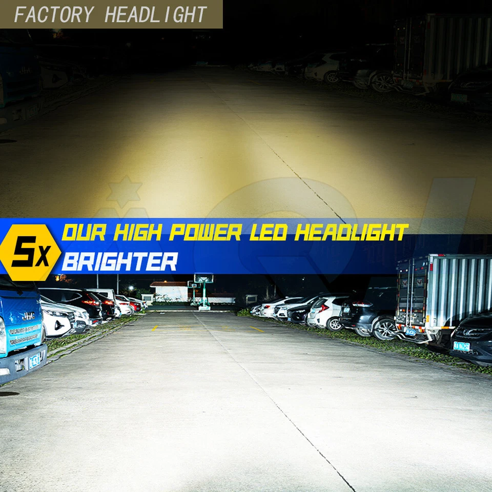 Pair 7"inch LED Headlights Hi/Lo Beam 6000K WHITE For Pontiac Firebird 1970-1976 - Image 4 of 4