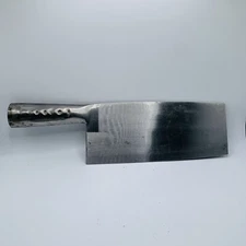 Three Rams Brand Foshan Eel Knife Cleaver #3 100%Carbon Steel-China 8" Blade,VGC