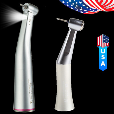 NSK Style Dental 1.6mm Friction Grip Contra Angle Handpiece 1:1 /1:5 LED Optic