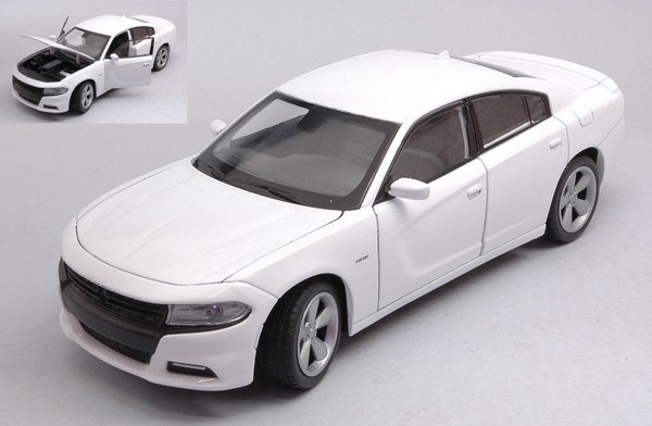 Welly 1/24 Dodge Charger R/T Weiss Modellbau Statisches Modell Diecast-image