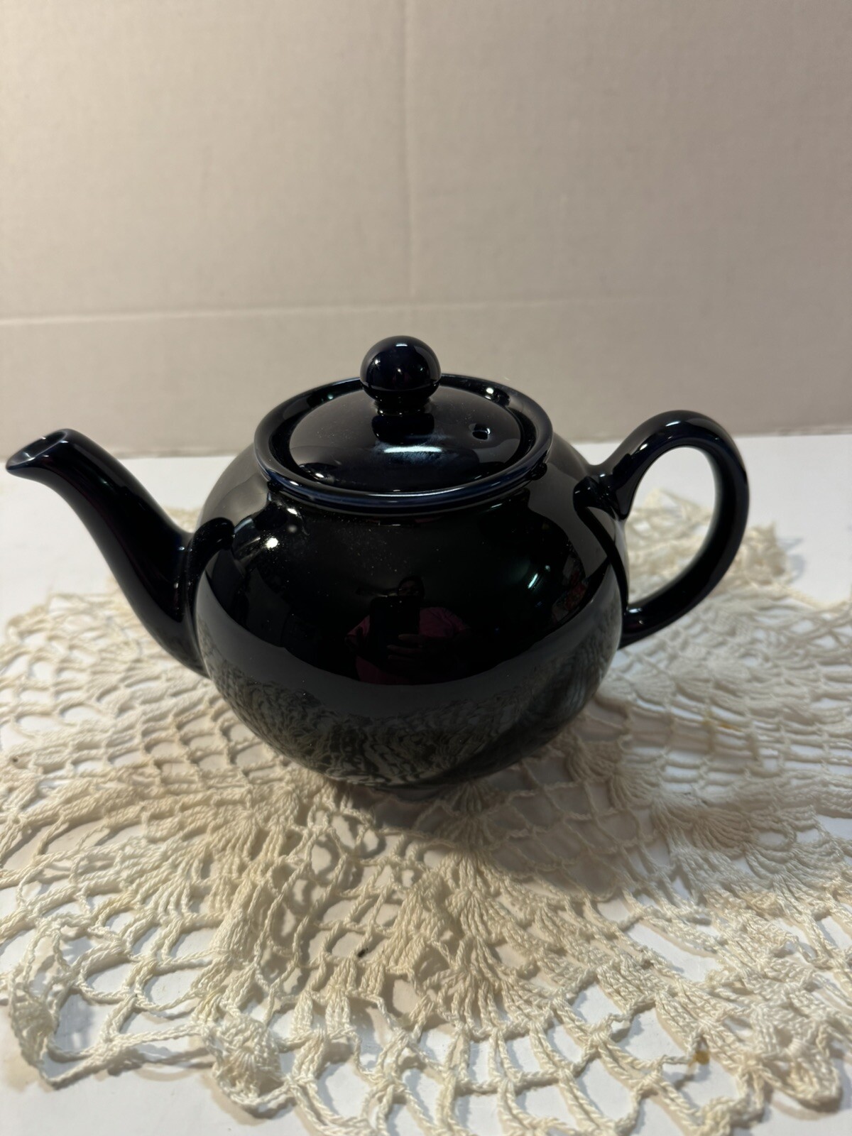"PRISTINE" ENGLAND Pier 1 Ceramic Cobalt Blue Traditional Teapot Size 5